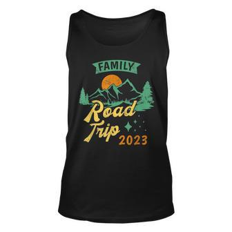 Family Road Trip 2023 Camping Crew Vacation Holiday Trip Unisex Tank Top | Mazezy