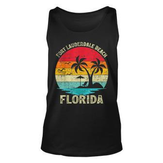 Family Vacation Vintage Retro Florida Fort Lauderdale Beach Tank Top | Mazezy