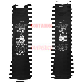 Farmer Grew Up On Fields Fantastic In The Bed Italian Words Tank Top | Mazezy