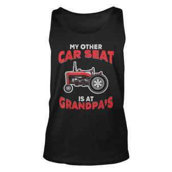 Farming My Other Car Seat Is At Tractor Grandpa Farmer Tank Top | Mazezy