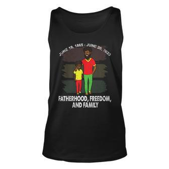 Father And Son Junenth Fatherhood Black History African Unisex Tank Top | Mazezy