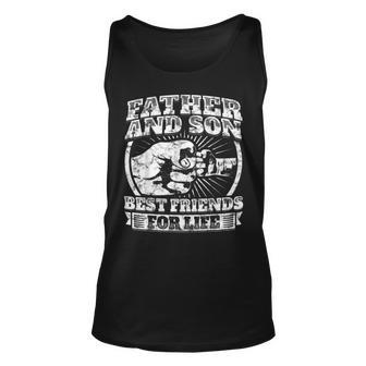 Father And Son Matching Gift Family Dad Fist Bump Unisex Tank Top | Mazezy