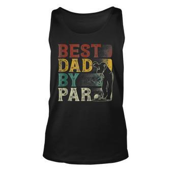 Fathers Day Best Poppy By Par Golf For Dad Grandpa Unisex Tank Top | Mazezy