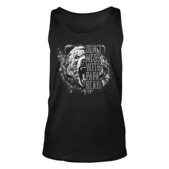 Fathers Day Dont Mess With Papa Bear Unisex Tank Top - Thegiftio UK