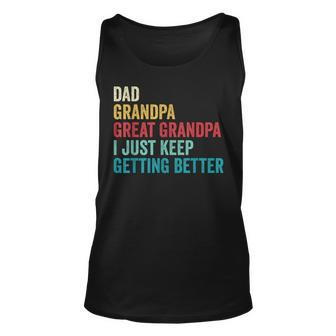 Fathers Day Grandpa Gift From Grandkids Dad Great Grandpa Unisex Tank Top | Mazezy