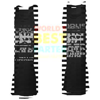 Fathers Day Retro Dad Worlds Best Farter I Mean Father Unisex Tank Top - Thegiftio UK