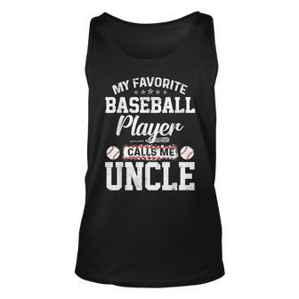 My Favorite Baseball Player Calls Me Uncle Uncle Tank Top | Mazezy DE