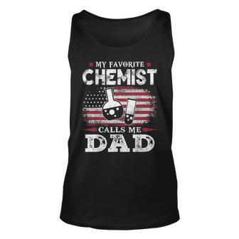 My Favorite Chemist Calls Me Dad Usa Flag Dad Father Tank Top | Mazezy