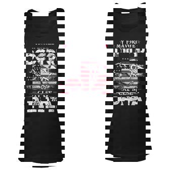 My Favorite Doctor Calls Me Papa Usa Flag Dad Father Tank Top | Mazezy