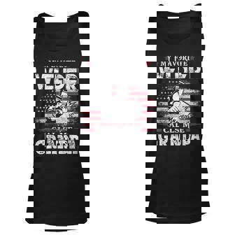 My Favorite Welder Calls Me Grandpa Usa Flag Father Tank Top | Mazezy