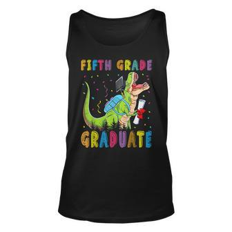 Fifth Grade Graduate Dinosaur Trex Fifth Grade Graduation Unisex Tank Top | Mazezy