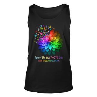 Fight Cancer In All Color Spread The Hope Find A Cure Unisex Tank Top - Monsterry