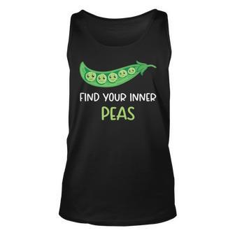 Find Your Inner Peas Pea Pun Jokes Motivational Pun Tank Top | Mazezy