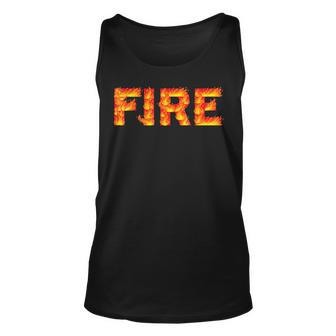Fire And Ice Last Minute Halloween Matching Couple Costume Tank Top | Mazezy