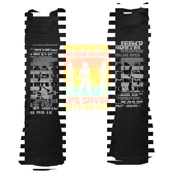 Firefighter Because Badass Lifesaver Isnt A Job Title Unisex Tank Top | Mazezy