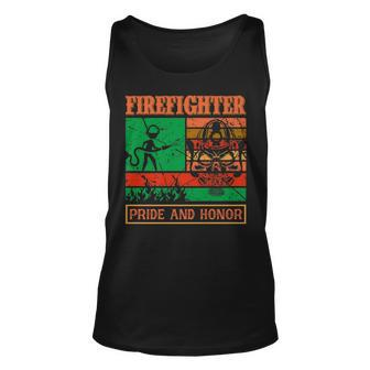 Firefighter Pride And Honor Fire Unisex Tank Top | Mazezy