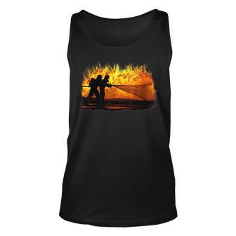 Firefighter Pride For Brave Fireman Unisex Tank Top | Mazezy