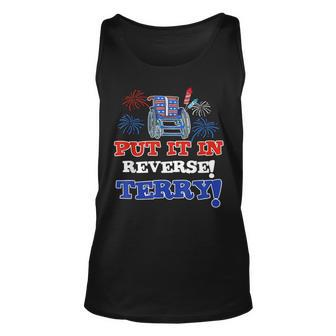 Fireworks Back Up Put It In Reverse Terry Funny 4Th Of July Unisex Tank Top - Monsterry DE
