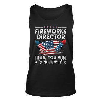 Fireworks Director If I Run Funny 4Th Of July Fourth Men Unisex Tank Top - Monsterry CA
