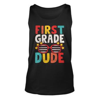 First 1St Grade Dude First Day Of School Student Kids Boys Unisex Tank Top | Mazezy