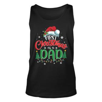 First Christmas As A Dad Christmas New Dad Daddy Tank Top | Mazezy