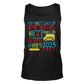 My First Day Of Pre-K I'm Years Old 4 Ready To Learn 2023 Tank Top - Monsterry