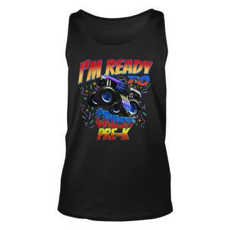 First Day Ready To Crush Pre-K Monster Truck School Unisex Tank Top - Seseable
