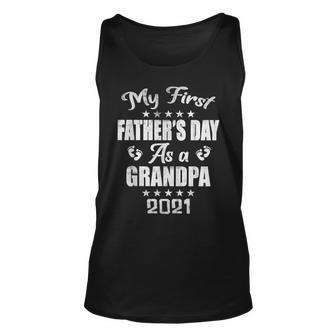 My First Fathers Day As A Grandpa New Baby Announcement Tank Top | Mazezy CA
