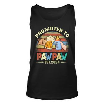 First Time Pawpaw New Dad Promoted To Pawpaw 2024 Unisex Tank Top | Mazezy CA