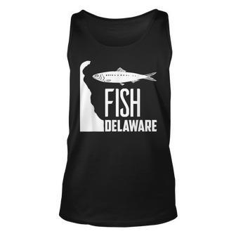 Fish Delaware State Pride Fishing Unisex Tank Top | Mazezy
