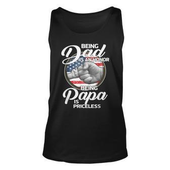 Fist Bump Being Dad Is An Honor Being Papa Is Priceless Unisex Tank Top - Monsterry UK
