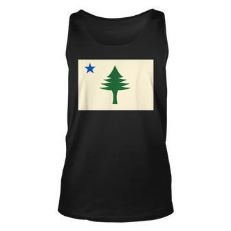 Flag Of Maine 1901 Maine State Flag Pine Tree State Unisex Tank Top - Seseable