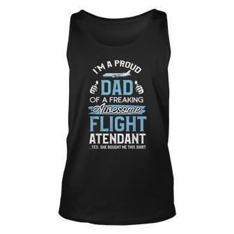 Flight Attendant Dad Father Of Flight Attendant Tank Top | Mazezy