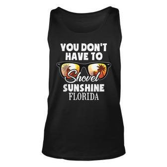 Florida You Dont Have To Shovel Sunshine Miami Florida & Merchandise Tank Top | Mazezy