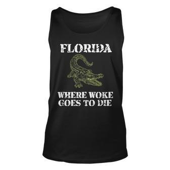 Florida Is Where Woke Goes To Die Unisex Tank Top | Mazezy