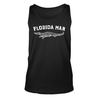 Florida Man Alligator Meme Florida & Merchandise Tank Top | Mazezy
