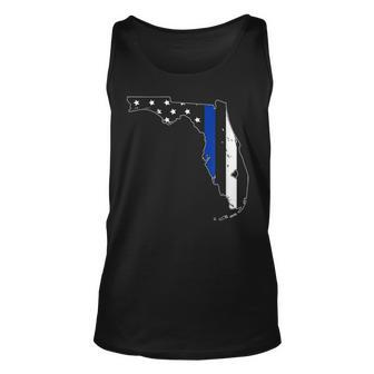 Florida Thin Blue Line Police State Unisex Tank Top | Mazezy