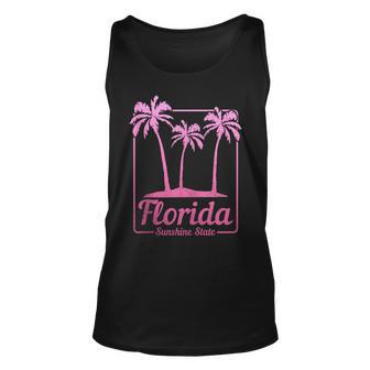 Florida Vintage Retro Fl Pride Palm Trees Beach Unisex Tank Top | Mazezy