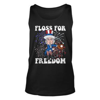 Flossing Uncle Sam Baseball 4Th Of July Usa Independence Day Tank Top | Mazezy
