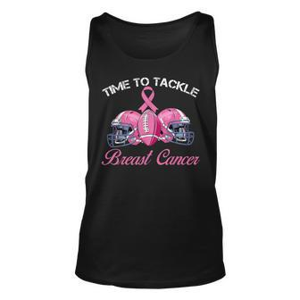 Football Survivor Time To Tackle Breast Cancer Awareness Tank Top | Mazezy