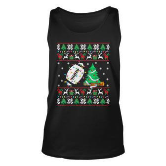 Football Ugly Christmas Sweater Football Player Xmas Lights Tank Top - Monsterry CA