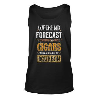 Weekend Forecast Cigars With A Chance Of Bourbon Cigar Tank Top - Monsterry