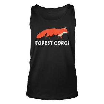 Forest Corgi Fox Funny Renamed Animals Meme Unisex Tank Top | Mazezy
