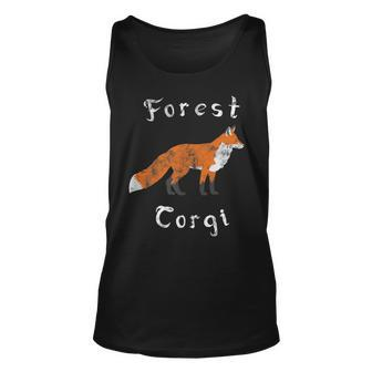 Forest Corgi Is A Fox Funny Animal Pun Vintage T Unisex Tank Top | Mazezy