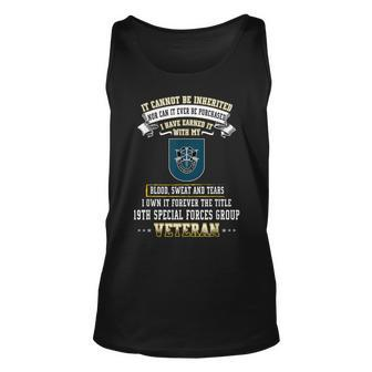 Forever The Title 19Th Special Forces Group Veteran Unisex Tank Top | Mazezy