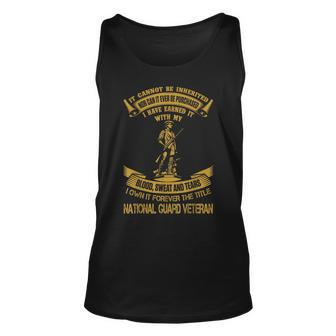 Forever The Title National Guard Veteran Unisex Tank Top | Mazezy