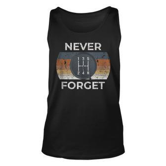 Never Forget Stick Shifts Classic Car For Dad For Dad Tank Top | Mazezy
