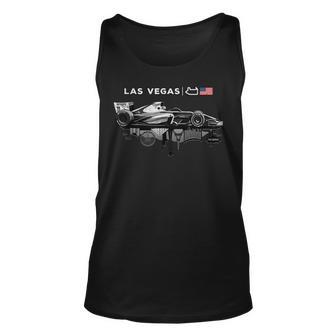 Formula Racing Open Wheel Car Las Vegas Circuit Usa Flag Unisex Tank Top - Thegiftio UK