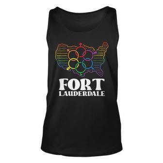 Fort Lauderdale Pride Flag Pride Month Lgbtq Flag Unisex Tank Top | Mazezy