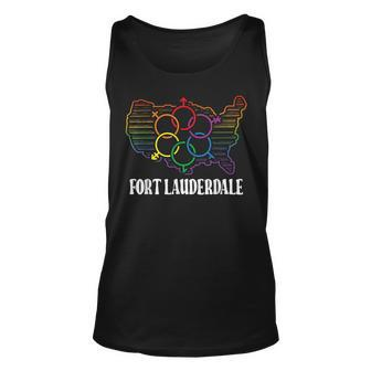 Fort Lauderdale Pride Month Pride Flag Lgbt Community Unisex Tank Top | Mazezy